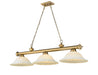 Z-Lite - 2306-3RB-WM16 - Three Light Billiard - Cordon - Rubbed Brass