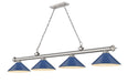 Z-Lite - 2306-4BN-MNB - Four Light Billiard - Cordon - Brushed Nickel