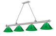 Z-Lite - 2306-4BN-PGR - Four Light Billiard - Cordon - Brushed Nickel
