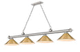 Z-Lite - 2306-4BN-RB15 - Four Light Billiard - Cordon - Brushed Nickel