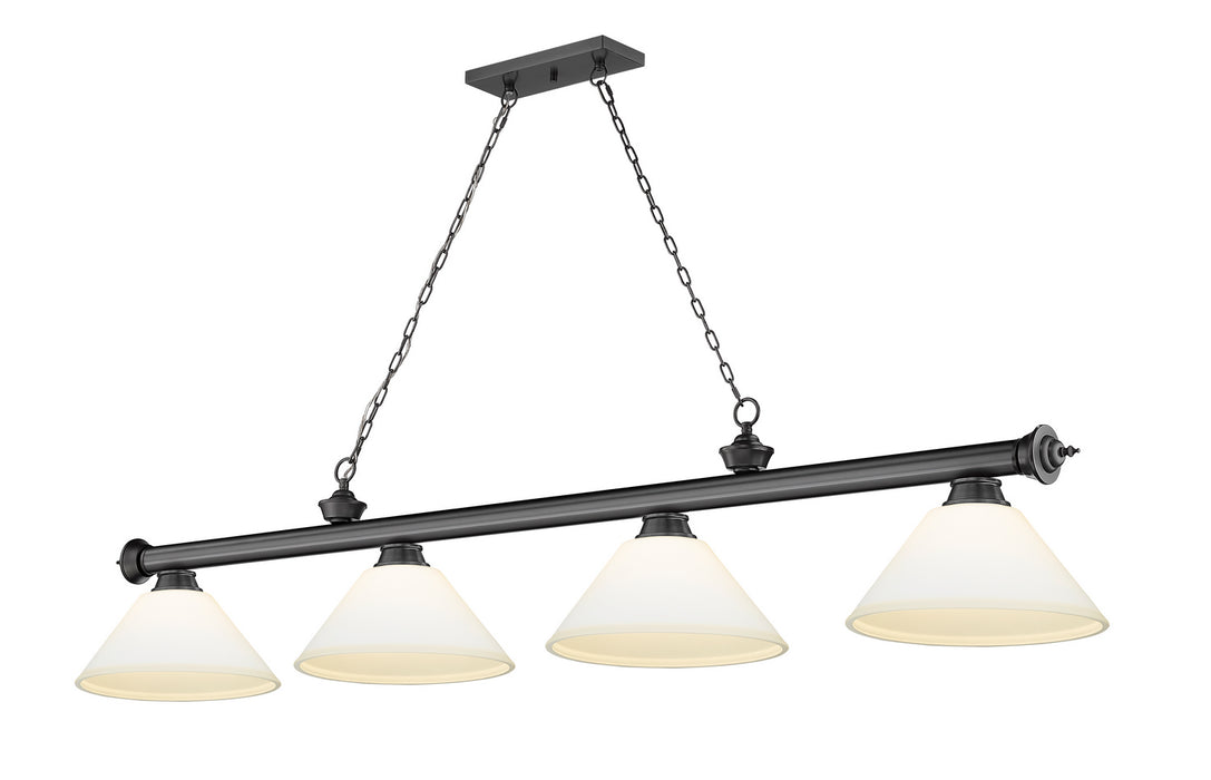 Z-Lite - 2306-4BP-AMO14 - Four Light Billiard - Cordon - Bronze Plate
