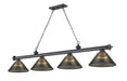 Z-Lite - 2306-4BP-ARS - Four Light Billiard - Cordon - Bronze Plate
