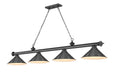 Z-Lite - 2306-4BP-BP15 - Four Light Billiard - Cordon - Bronze Plate