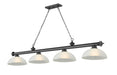 Z-Lite - 2306-4BP-DWL14 - Four Light Billiard - Cordon - Bronze Plate