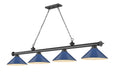 Z-Lite - 2306-4BP-MNB - Four Light Billiard - Cordon - Bronze Plate