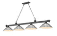 Z-Lite - 2306-4BP-SBN - Four Light Billiard - Cordon - Bronze Plate