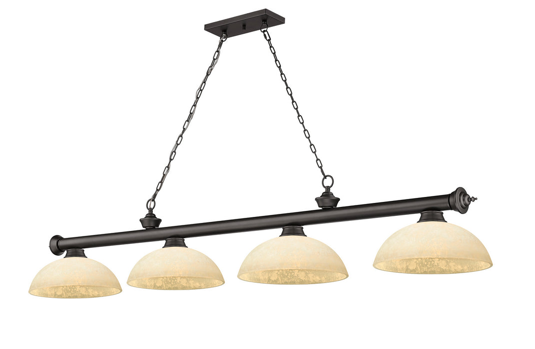 Z-Lite - 2306-4BRZ-DGM14 - Four Light Billiard - Cordon - Bronze