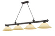 Z-Lite - 2306-4BRZ-GM16 - Four Light Billiard - Cordon - Bronze