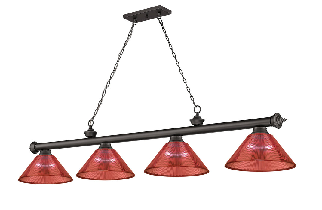 Z-Lite - 2306-4BRZ-PRD - Four Light Billiard - Cordon - Bronze