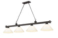 Z-Lite - 2306-4BRZ-PWH - Four Light Billiard - Cordon - Bronze