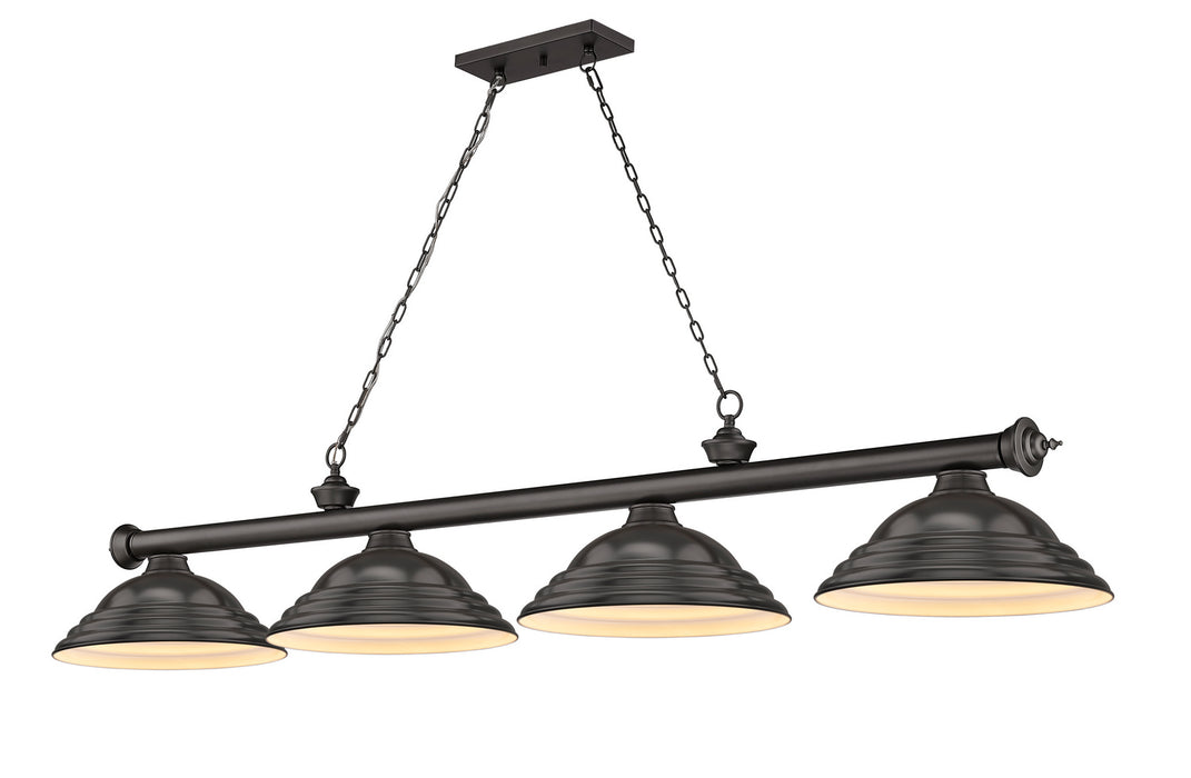 Z-Lite - 2306-4BRZ-SBRZ - Four Light Billiard - Cordon - Bronze