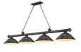 Z-Lite - 2306-4BRZ-SBRZ - Four Light Billiard - Cordon - Bronze