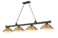 Z-Lite - 2306-4BRZ-SRB - Four Light Billiard - Cordon - Bronze