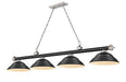 Z-Lite - 2306-4MB-BN-SMB - Four Light Billiard - Cordon - Matte Black + Brushed Nickel