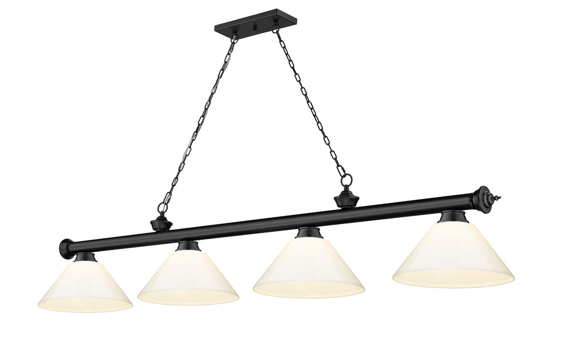 Z-Lite - 2306-4MB-PWH - Four Light Billiard - Cordon - Matte Black