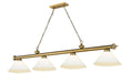 Z-Lite - 2306-4RB-AMO14 - Four Light Billiard - Cordon - Rubbed Brass