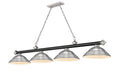 Z-Lite - 2306-4MB-BN-SBN - Four Light Billiard - Cordon - Matte Black + Brushed Nickel