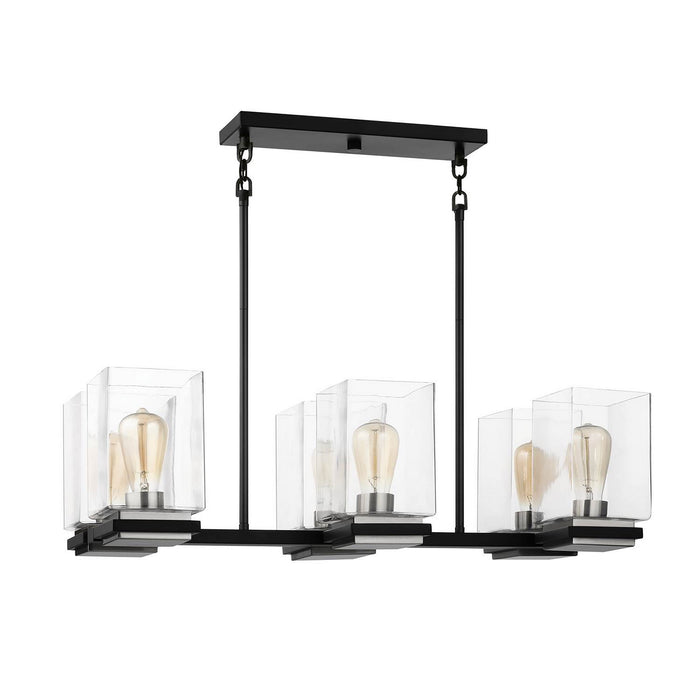 Nuvo Lighting - 60-7657 - Six Light Island Pendant - Crossroads - Matte Black