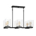 Nuvo Lighting - 60-7657 - Six Light Island Pendant - Crossroads - Matte Black