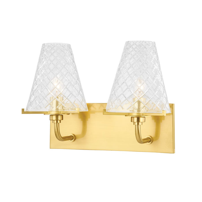 Mitzi - H495302-AGB - Two Light Bath and Vanity - Irene - Aged Brass
