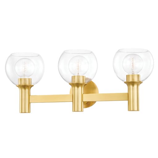 Mitzi - H543303-AGB - Three Light Bath and Vanity - Leslie - Aged Brass