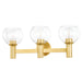 Mitzi - H543303-AGB - Three Light Bath and Vanity - Leslie - Aged Brass
