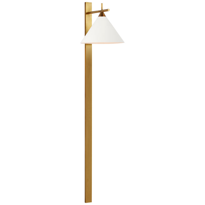 Visual Comfort Signature - KW 2412AB-WHT - LED Wall Sconce - Cleo - Antique-Burnished Brass