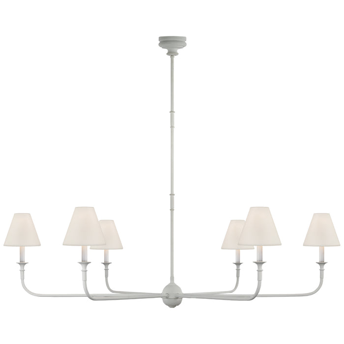 Visual Comfort Signature - TOB 5452PW-L - Six Light Chandelier - Piaf - Plaster White
