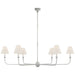 Visual Comfort Signature - TOB 5452PW-L - Six Light Chandelier - Piaf - Plaster White