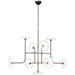 Visual Comfort Signature - S 5693AI/HAB-CG - LED Chandelier - Calvino - Aged Iron and Hand-Rubbed Antique Brass