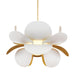 Corbett Lighting - 314-71-GL/SWH - One Light Chandelier - Ginger - Gold Leaf/White