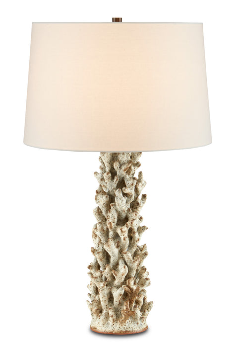 Currey and Company - 6000-0743 - One Light Table Lamp - Staghorn - Sunken White