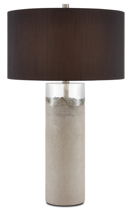 Currey and Company - 6000-0751 - One Light Table Lamp - Edfu - Concrete/Clear