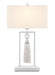 Currey and Company - 6000-0763 - One Light Table Lamp - Vitale - Silver Leaf/Clear/Silver/White