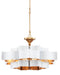 Currey and Company - 9000-0857 - Six Light Chandelier - Grand Lotus - Sugar White/Contemporary Gold Leaf