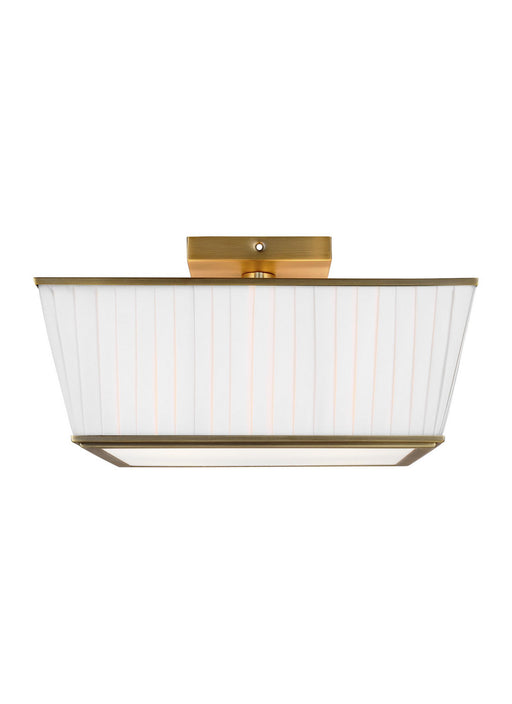 Visual Comfort Studio - LF1044TWB - Four Light Flush Mount - Esther - Time Worn Brass