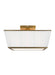 Visual Comfort Studio - LF1044TWB - Four Light Flush Mount - Esther - Time Worn Brass