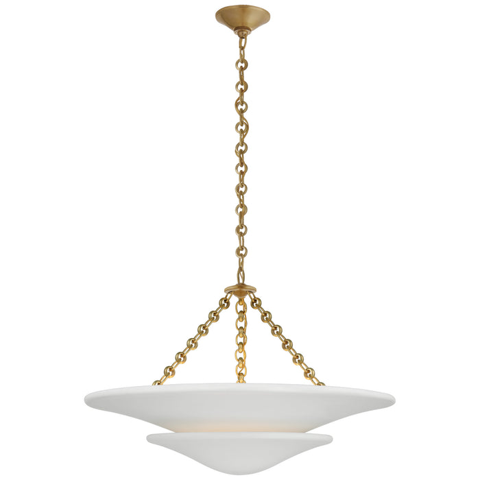 Visual Comfort Signature - ARN 5425HAB-PW - LED Chandelier - Mollino - Hand-Rubbed Antique Brass