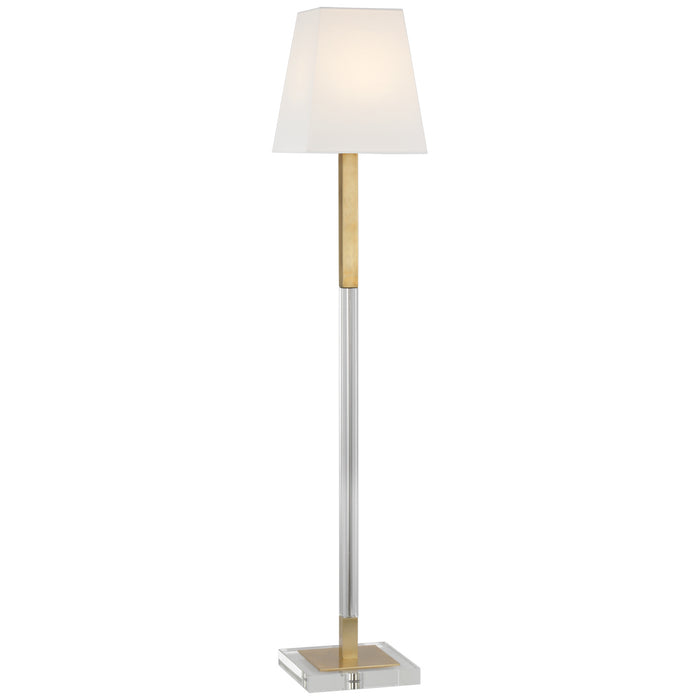 Visual Comfort Signature - CHA 9912AB/CG-L - LED Floor Lamp - Reagan - Antique-Burnished Brass and Crystal