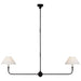 Visual Comfort Signature - TOB 5455AI/EBO-L - LED Linear Pendant - Piaf - Aged Iron and Ebonized Oak