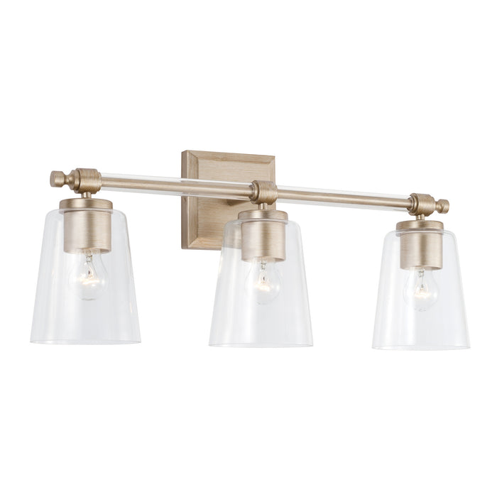 Capital Lighting - 144831BS-523 - Three Light Vanity - Breigh - Brushed Champagne