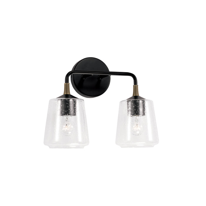 Capital Lighting - 145621KB-530 - Two Light Vanity - Amara - Matte Black with Brass