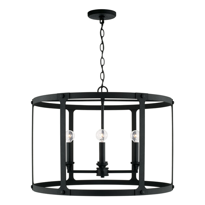 Capital Lighting - 344941BI - Four Light Pendant - Brennen - Black Iron