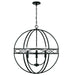 Capital Lighting - 345742MB - Four Light Pendant - Avery - Matte Black