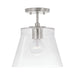 Capital Lighting - 346912BN - One Light Pendant - Baker - Brushed Nickel