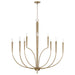 Capital Lighting - 445901AD - Ten Light Chandelier - Holden - Aged Brass