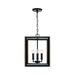 Capital Lighting - 545441KD - Four Light Foyer Pendant - Rowe - Matte Black and Brown Wood