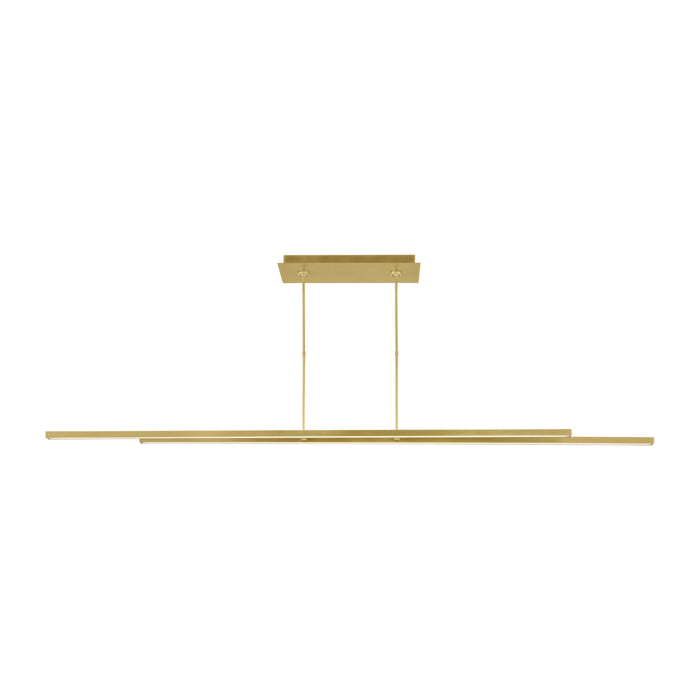 Visual Comfort Modern - 700LSSTG284NB-LED927 - LED Linear Suspension - Stagger - Natural Brass