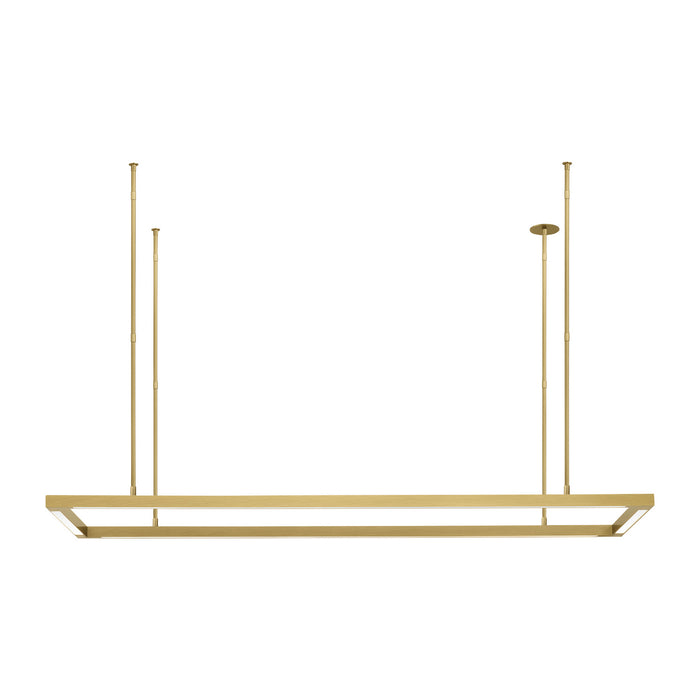Visual Comfort Modern - 700LSSTG50NB-LED927 - LED Linear Suspension - Stagger - Natural Brass