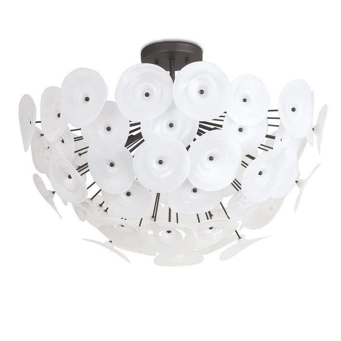 Regina Andrew - 16-1232WT - Five Light Flush Mount - Poppy - White